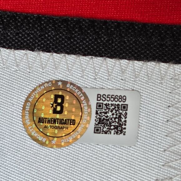 Ed Belfour Autographed ‘The Eagle’ Custom Jersey Chicago Beckett COA HOF 2011 - Picture 4 of 8